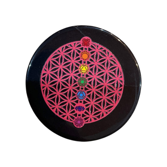 Black Agate Crystal Charging Plate