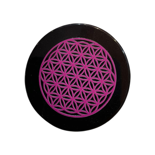 Black Agate Crystal Charging Plate