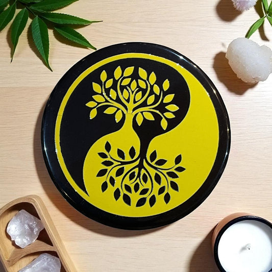 Black Agate Crystal Charging Plate