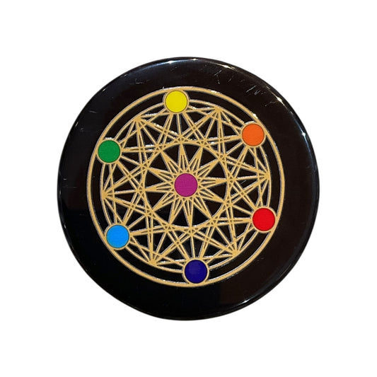 Black Agate Crystal Charging Plate