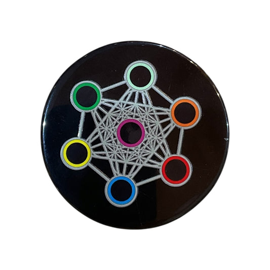 Black Agate Crystal Charging Plate