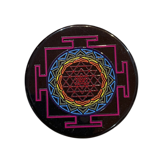 Black Agate Crystal Charging Plate