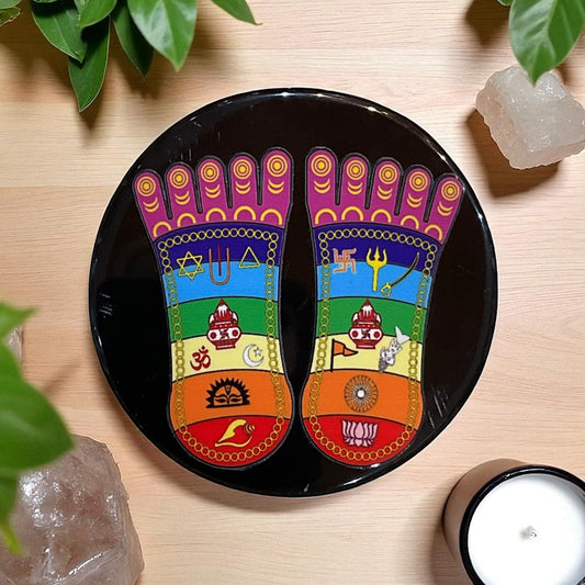 Black Agate Crystal Charging Plate