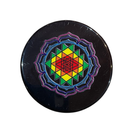 Black Agate Crystal Charging Plate