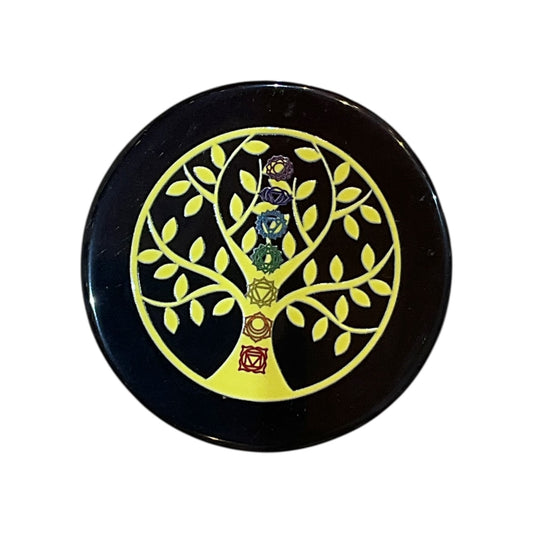 Black Agate Crystal Charging Plate