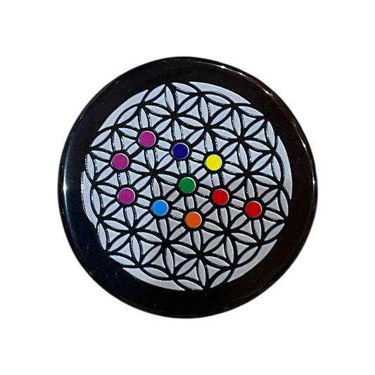 Black Agate Crystal Charging Plate