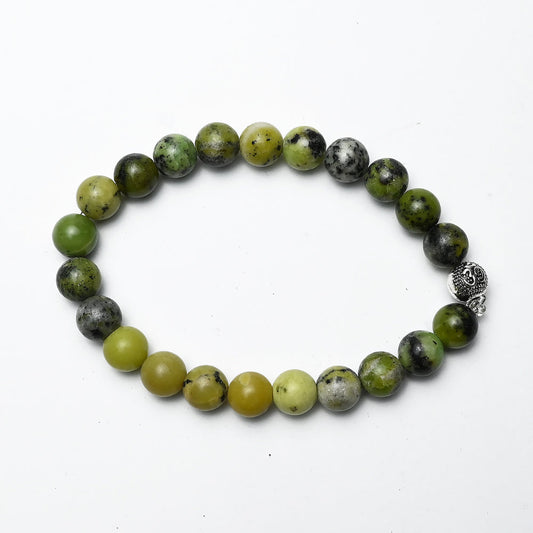 Natural Chrysoprase Bracelet, Gemstone Bracelet 8mm Beads