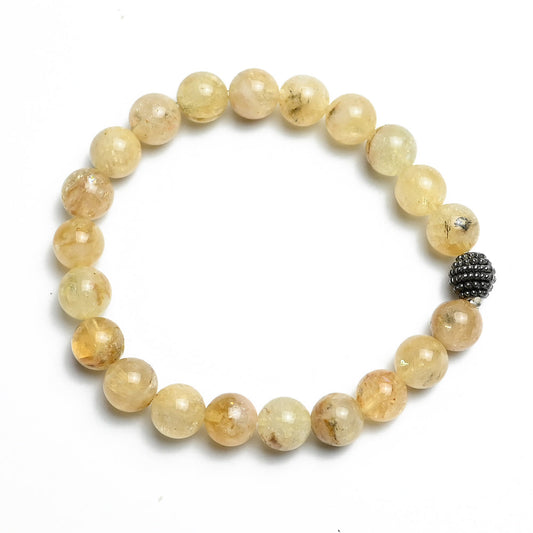 Natural Citrine  Bracelet, Gemstone Bracelet 8mm Beads