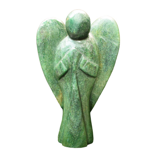 Green Jade  Angel, Healing Crystal Weight - 414 gm ( 13.5 X 8 cm )