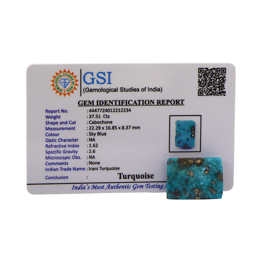 Irani Turquoise - 37.51 Carat / AAA-Quality