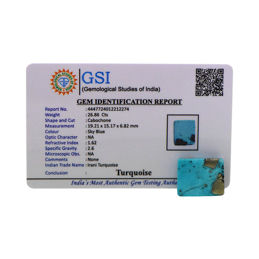 Irani Turquoise - 26.86 Carat / AAA-Quality