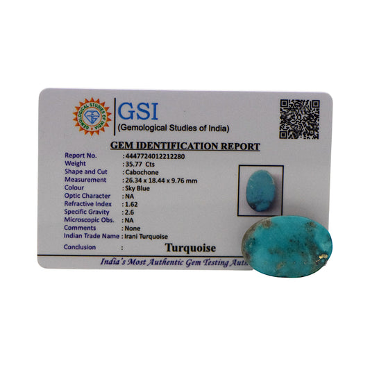 Irani Turquoise - 35.77 Carat / AAA-Quality