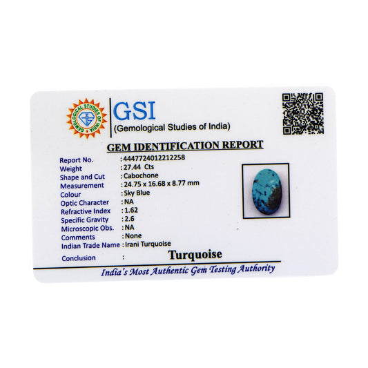 Irani Turquoise - 27.44 Carat / AA-Quality