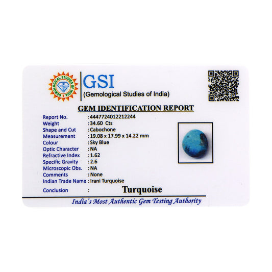 Irani Turquoise - 34.60 Carat / AA-Quality