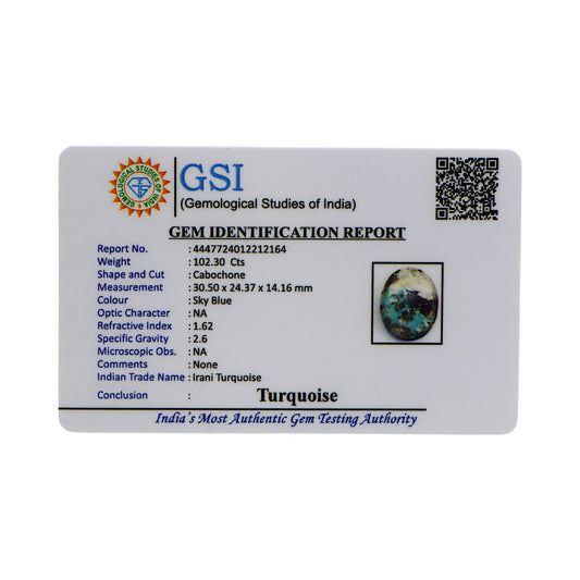 Irani Turquoise - 102.30 Carat / AA-Quality