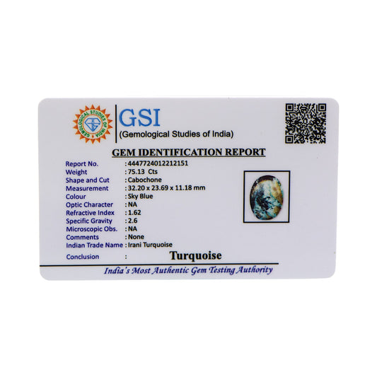 Irani Turquoise - 75.13 Carat / AA-Quality