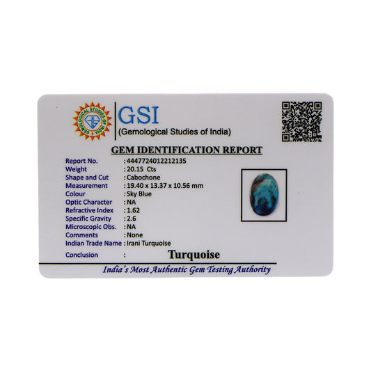 Irani Turquoise - 20.15 Carat / AA-Quality