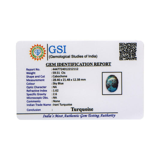 Irani Turquoise - 59.51 Carat / Super-Quality