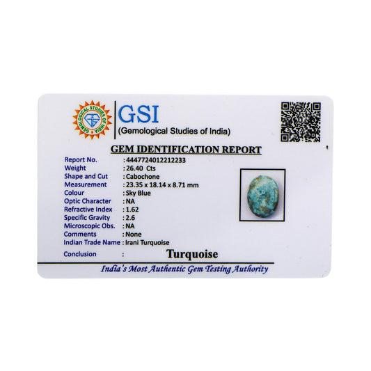 Irani Turquoise - 26.4 Carat / Super-Quality