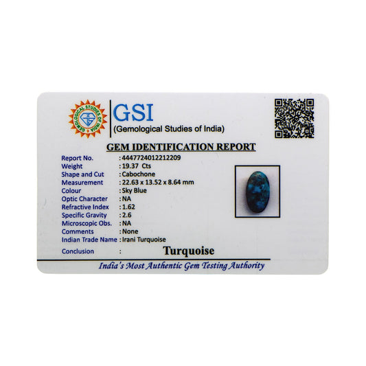 Irani Turquoise - 19.37 Carat / AAA-Quality