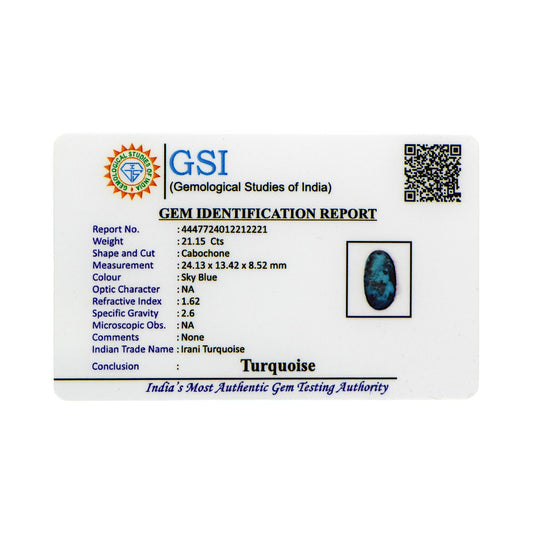 Irani Turquoise - 21.15 Carat / AAA-Quality