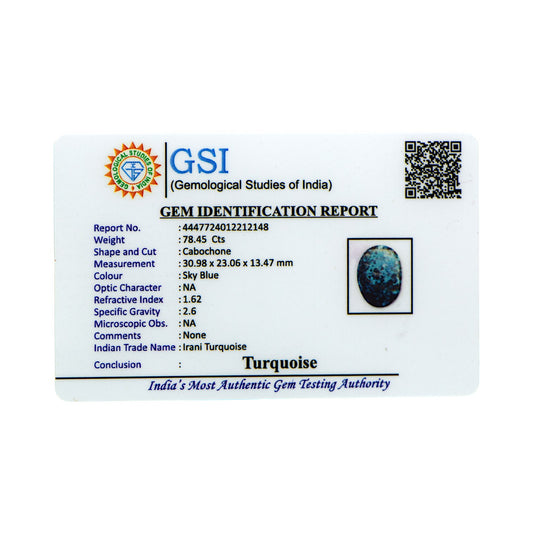 Irani Turquoise - 78.45 Carat / AAA-Quality