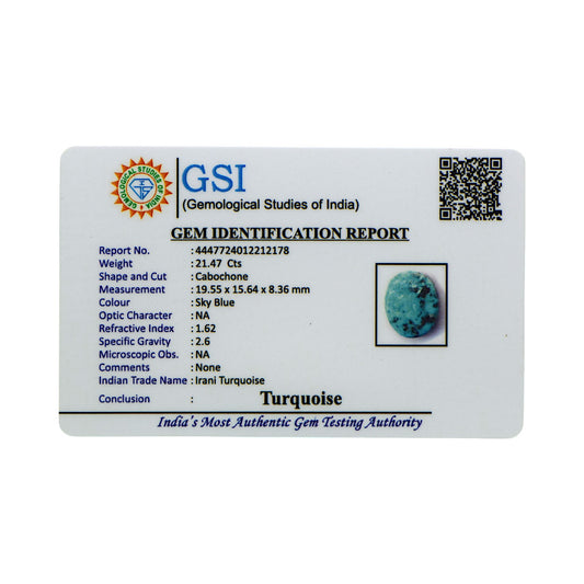 Irani Turquoise - 21.47 Carat / AAA-Quality