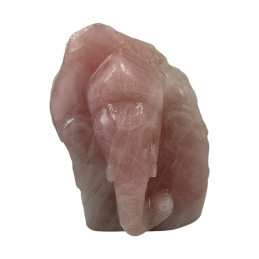 Rose Quartz Slab Ganesh Statue