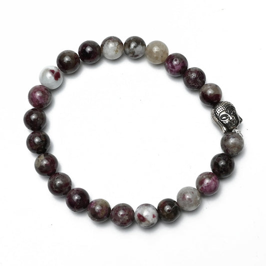 Natural Garnet  Bracelet, Gemstone Bracelet 8mm Beads