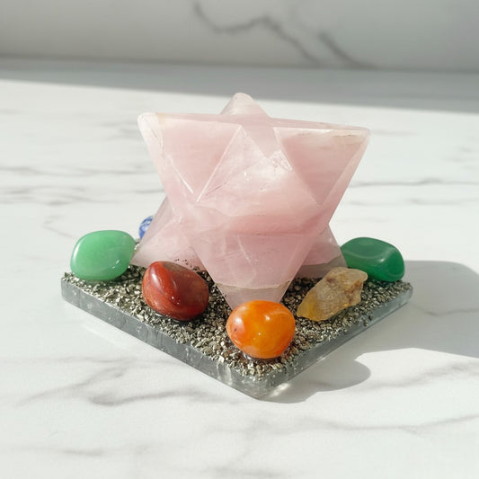 Rose Quartz Merkaba Yantra