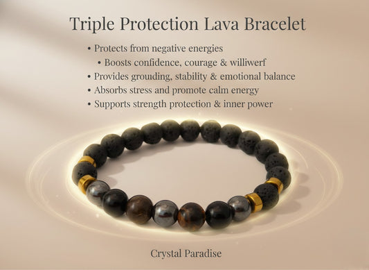 Triple Protection with Lava Bracelet