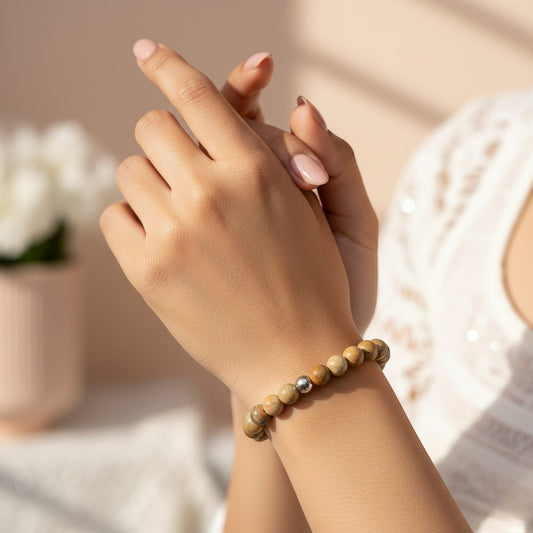 picture jasper Bracelet 8 mm Beads