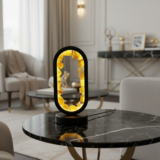 Yellow Fluoride Crystal LED Lamp