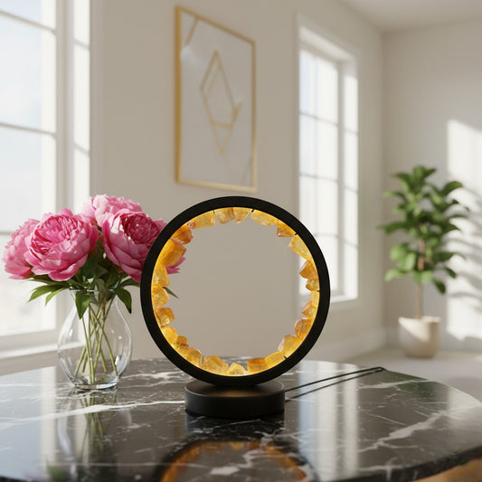 Yellow Fluoride Crystal LED Lamp