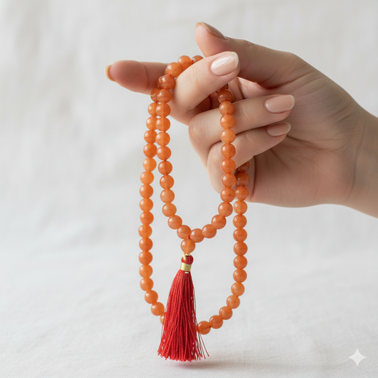 Red Jade Mala (108 beads) 8 mm