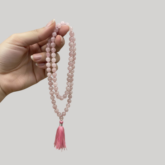 Rose Quartz Mala (108 beads) 8 mm