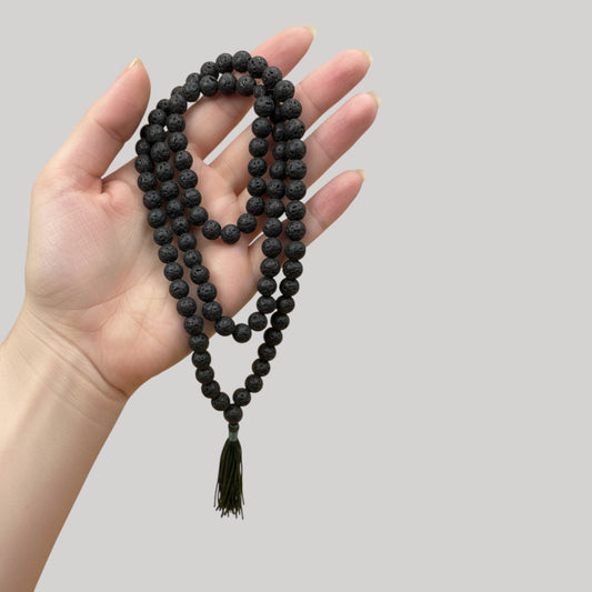 Lava Stone Mala (108 beads) 10 mm