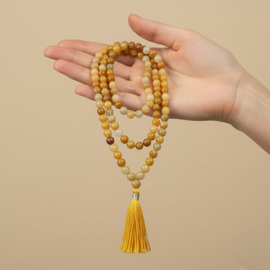 Yellow Aventurine Mala (108 beads) 8 mm
