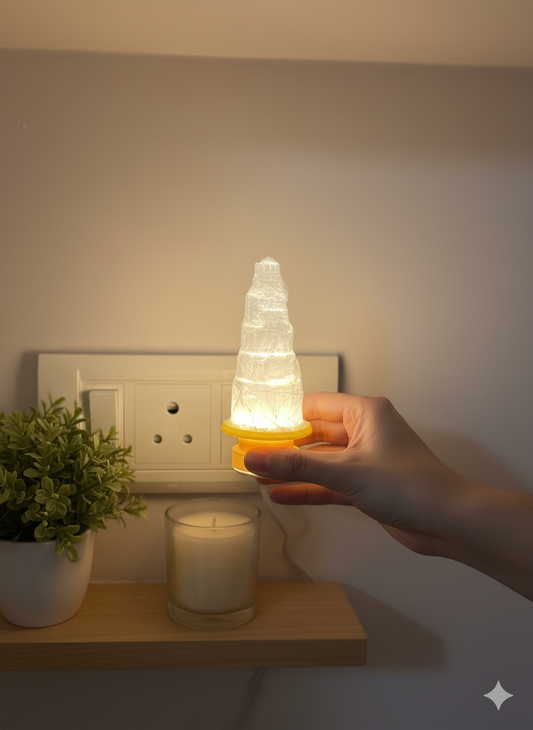 Selenite Tower Lamp