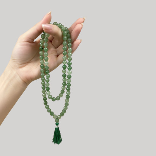 Green Aventurine Mala (108 beads) 8 mm