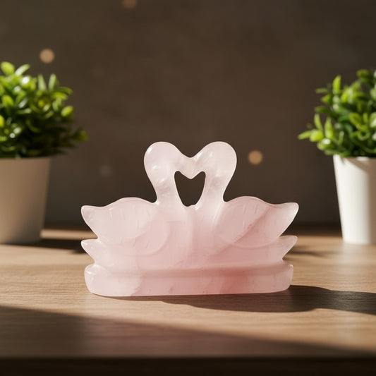 Rose Quartz Mandarin Ducks