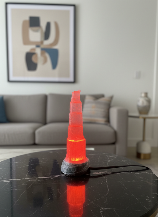 Selenite Crystal Tower Lamp