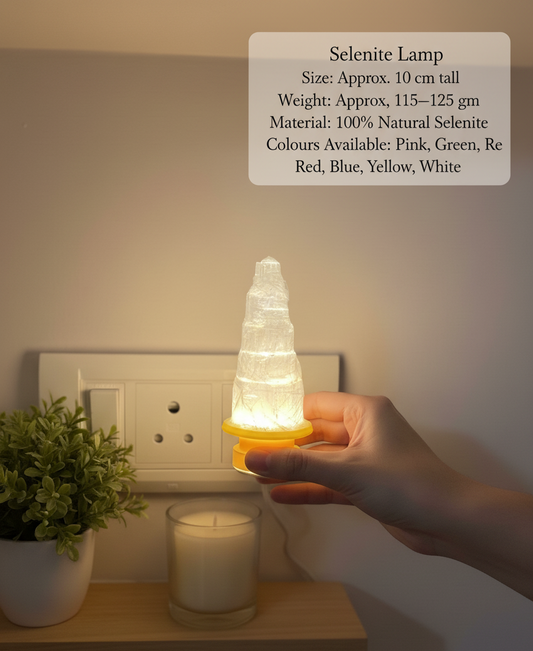 Selenite Tower Lamp