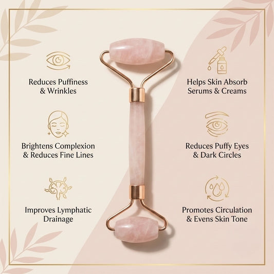 Rose quartz massage roller