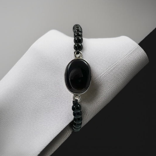 Sulemani Hakik & Black Agate Bracelet