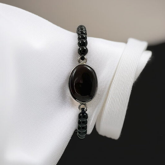 Sulemani Hakik & Black Agate Bracelet