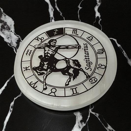 Selenite Round Charging Plate