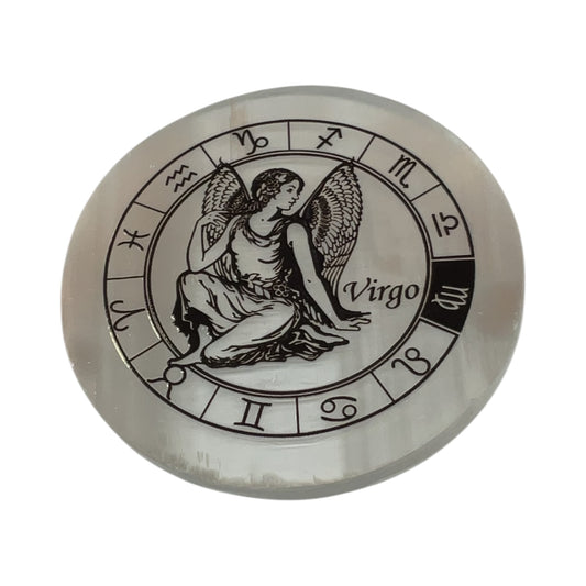 Selenite Round Charging Plate