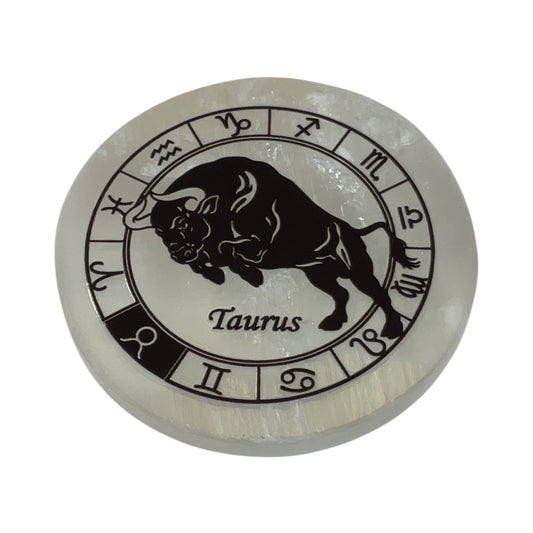 Selenite Round Charging Plate