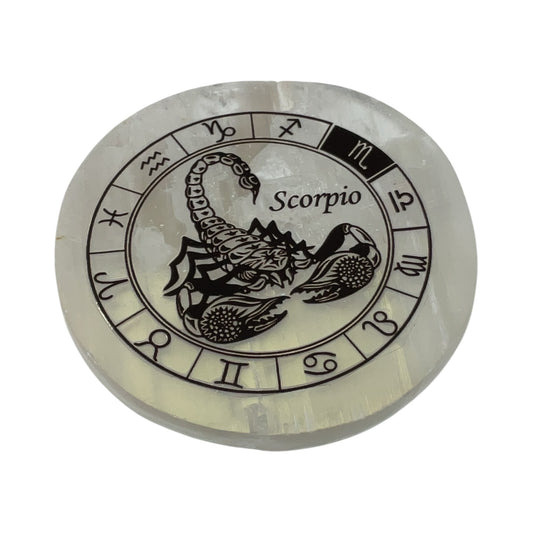 Selenite Round Charging Plate